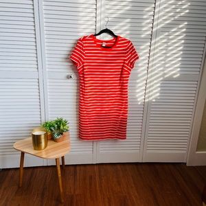 Striped Red Body Con Dress
